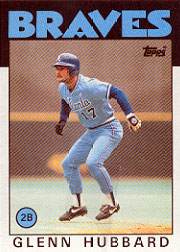 1986 Topps Baseball Cards      539     Glenn Hubbard